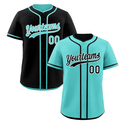 Custom Black White Reversible Baseball Jersey Classic Style For Youth Team Design Service