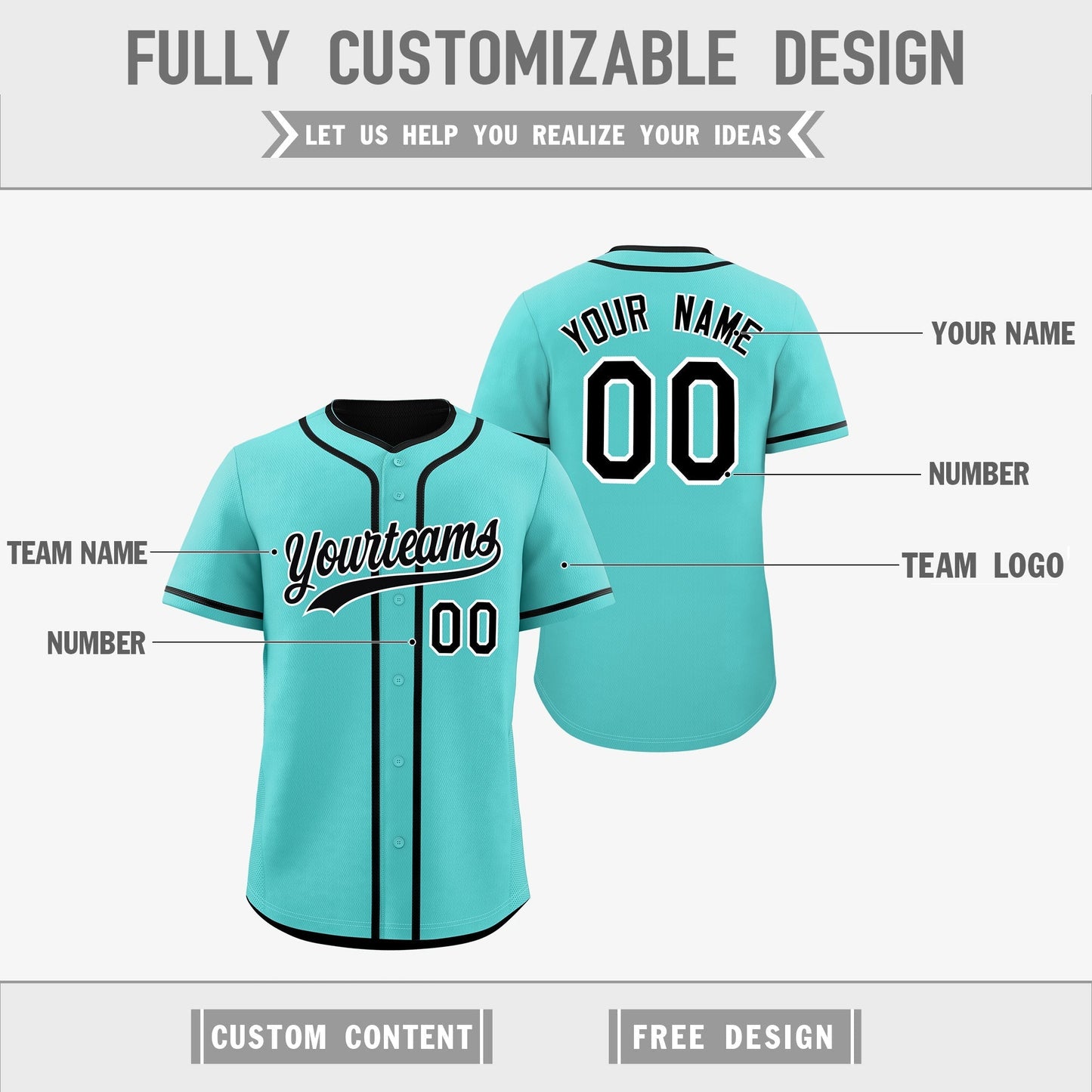 Custom Black White Reversible Baseball Jersey Classic Style For Youth Team Design Service