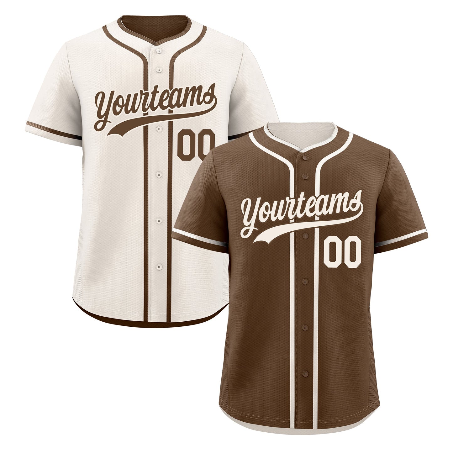 Custom Cream Reversible Baseball Jersey Classic Style For Youth Team Design Service