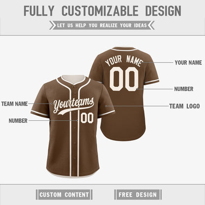 Custom Cream Reversible Baseball Jersey Classic Style For Youth Team Design Service
