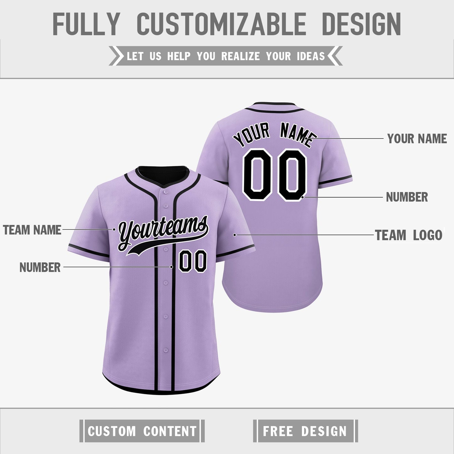 Custom Black Reversible Baseball Jersey Classic Style For Youth Team Design Service