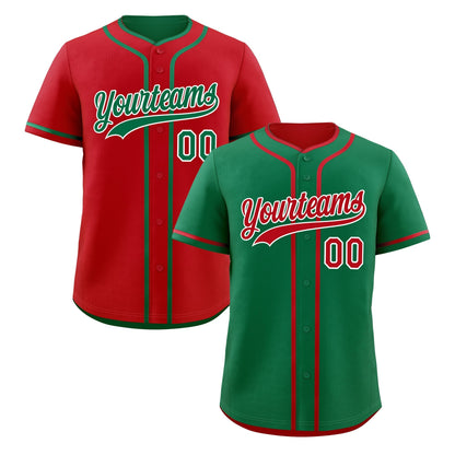 Custom Red White Reversible Baseball Jersey Classic Style Add Team Name & Player Number Moisture-Wicking