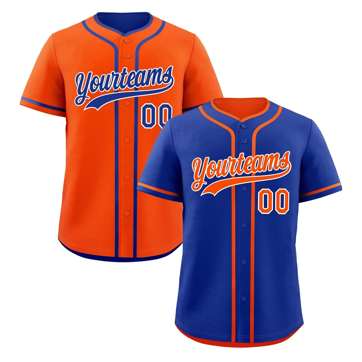 Custom Orange White Reversible Baseball Jersey Classic Style For Youth Team Design Service