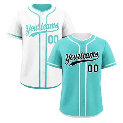 Custom Black White Reversible Baseball Jersey Classic Style Add Team Name & Player Number Moisture-Wicking