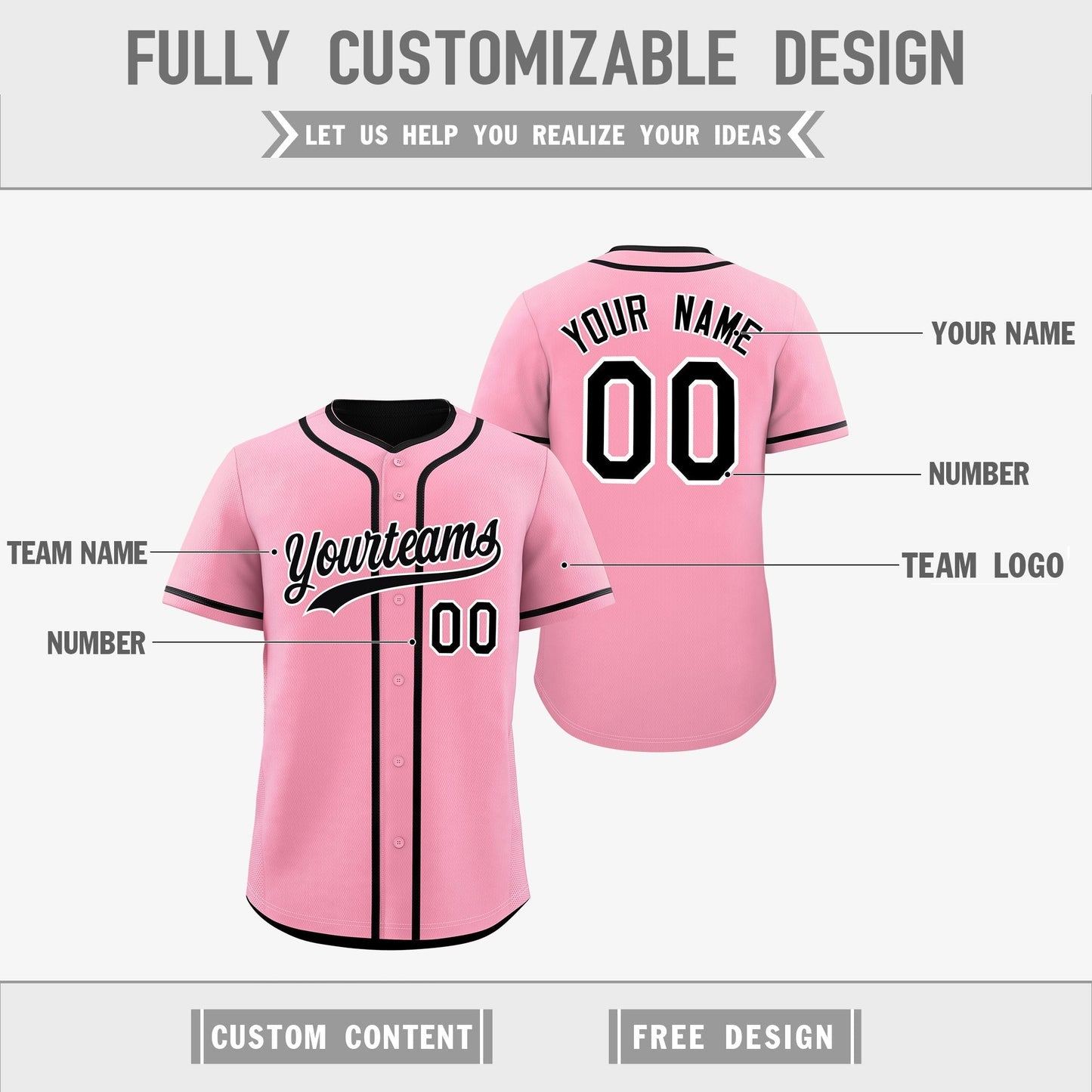Custom Black White Reversible Baseball Jersey Classic Style For Youth Team Design Service