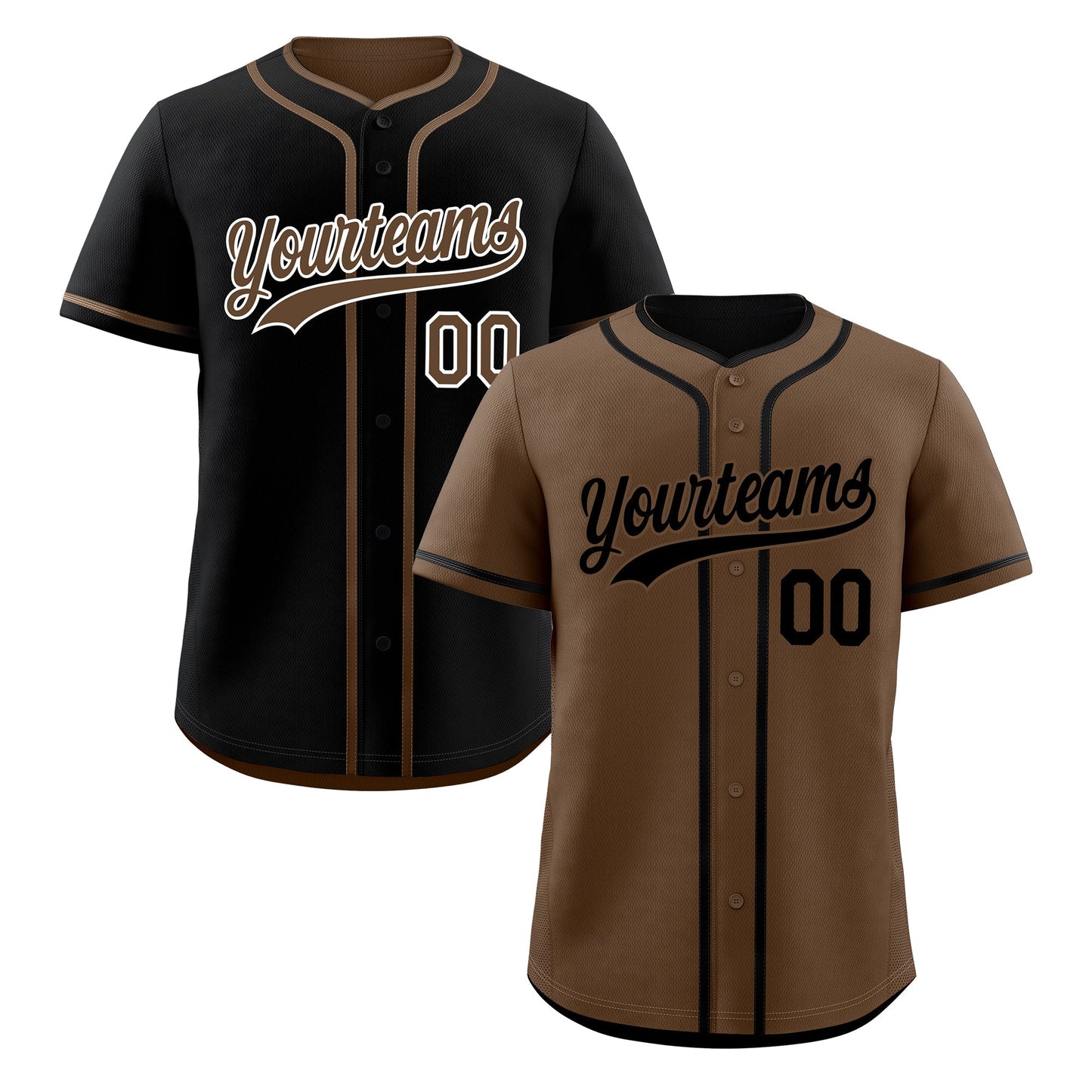 Custom Black White Reversible Baseball Jersey Classic Style Add Team Name & Player Number Moisture-Wicking
