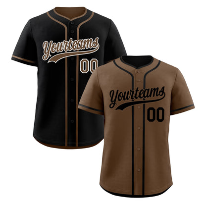 Custom Black White Reversible Baseball Jersey Classic Style Add Team Name & Player Number Moisture-Wicking