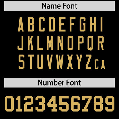 Custom Old Gold Black Reversible Baseball Jersey Classic Style Add Team Name & Player Number Moisture-Wicking