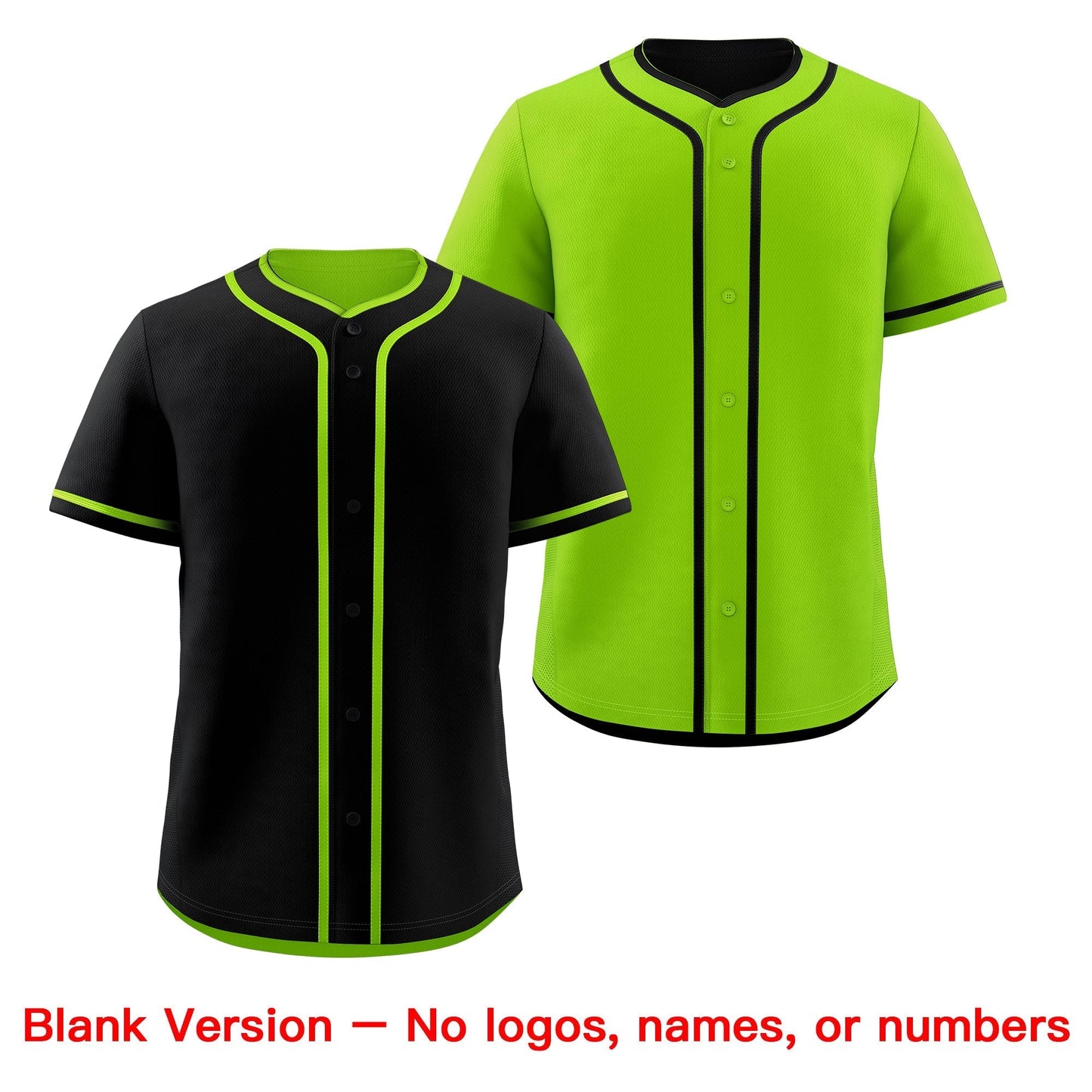 Custom Neon Green Black Reversible Baseball Jersey Classic Style For Youth Team Design Service