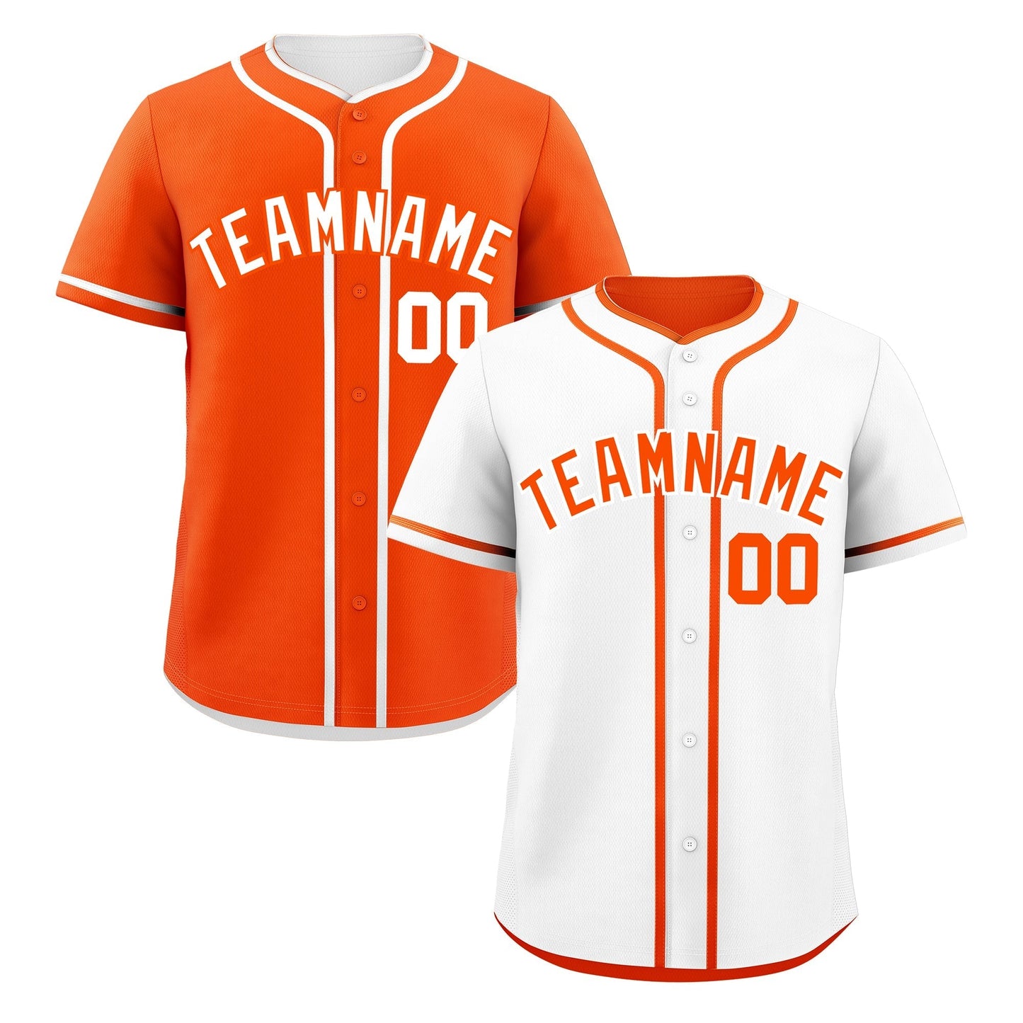 Custom Orange Reversible Baseball Jersey Classic Style For Youth Team Design Service