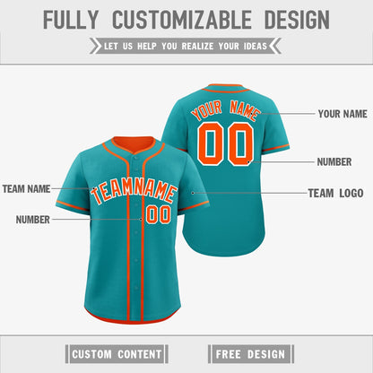 Custom Orange White Reversible Baseball Jersey Classic Style Add Team Name & Player Number Moisture-Wicking
