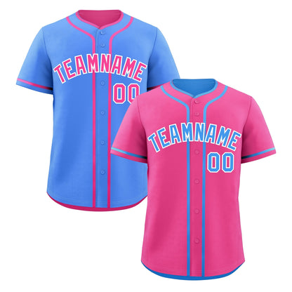 Custom Powder Blue White Reversible Baseball Jersey Classic Style For Youth Team Design Service