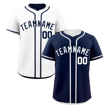 Custom White Reversible Baseball Jersey Classic Style For Youth Team Design Service
