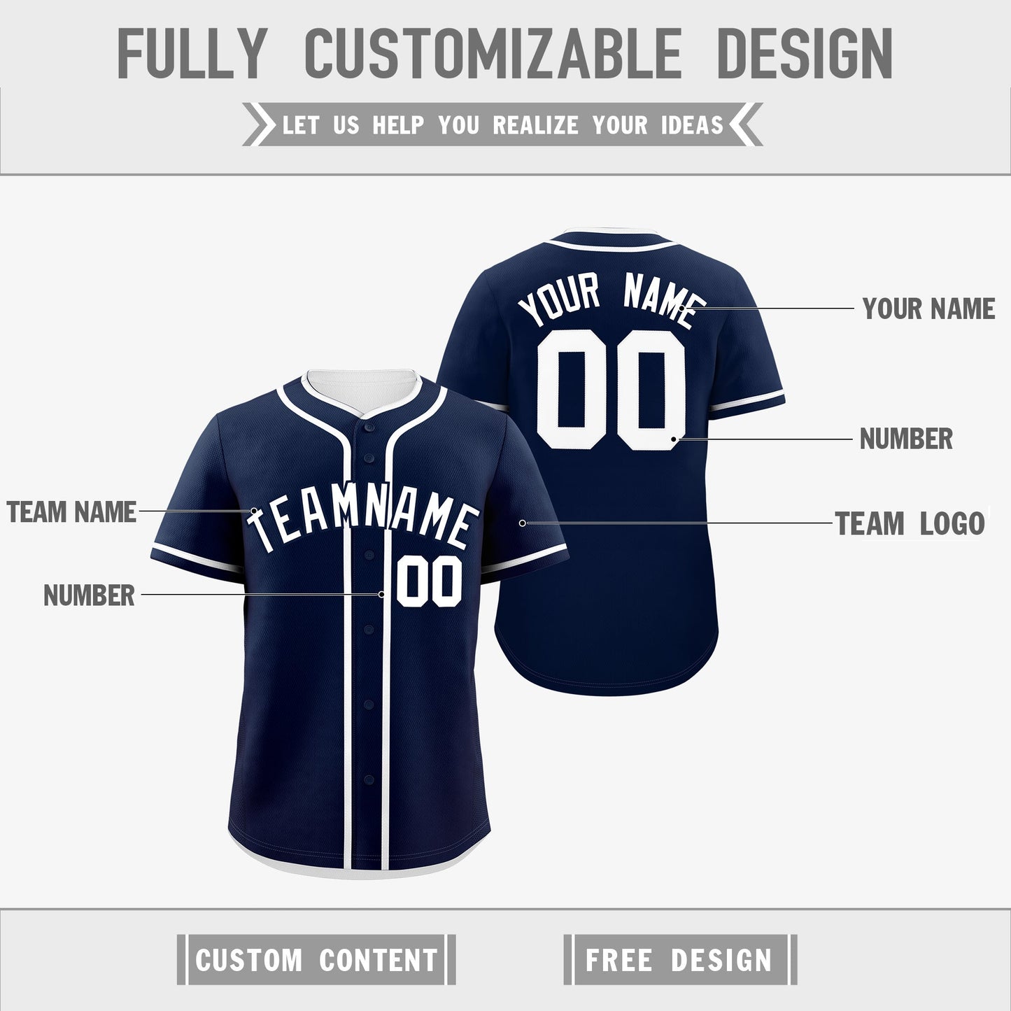 Custom White Reversible Baseball Jersey Classic Style For Youth Team Design Service