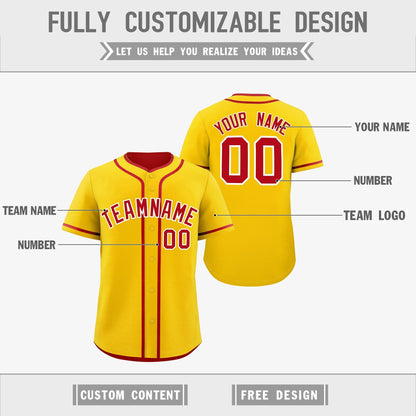 Custom Red White Reversible Baseball Jersey Classic Style For Youth Team Design Service