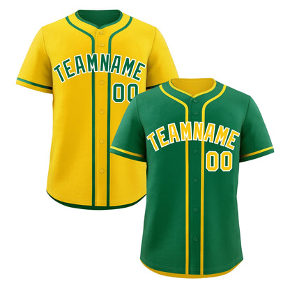 Custom Gold White Reversible Baseball Jersey Classic Style For Youth Team Design Service
