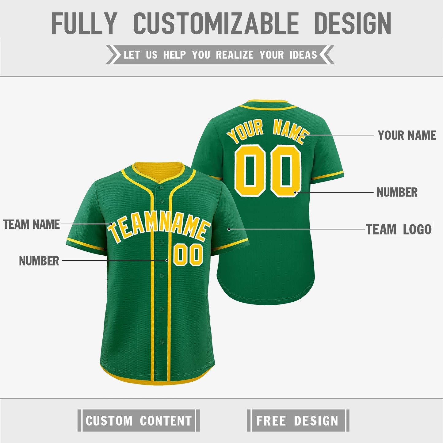 Custom Gold White Reversible Baseball Jersey Classic Style For Youth Team Design Service