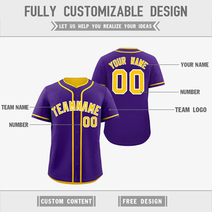 Custom Gold White Reversible Baseball Jersey Classic Style For Youth Team Design Service