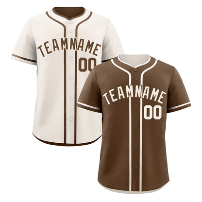 Custom Cream Reversible Baseball Jersey Classic Style For Youth Team Design Service