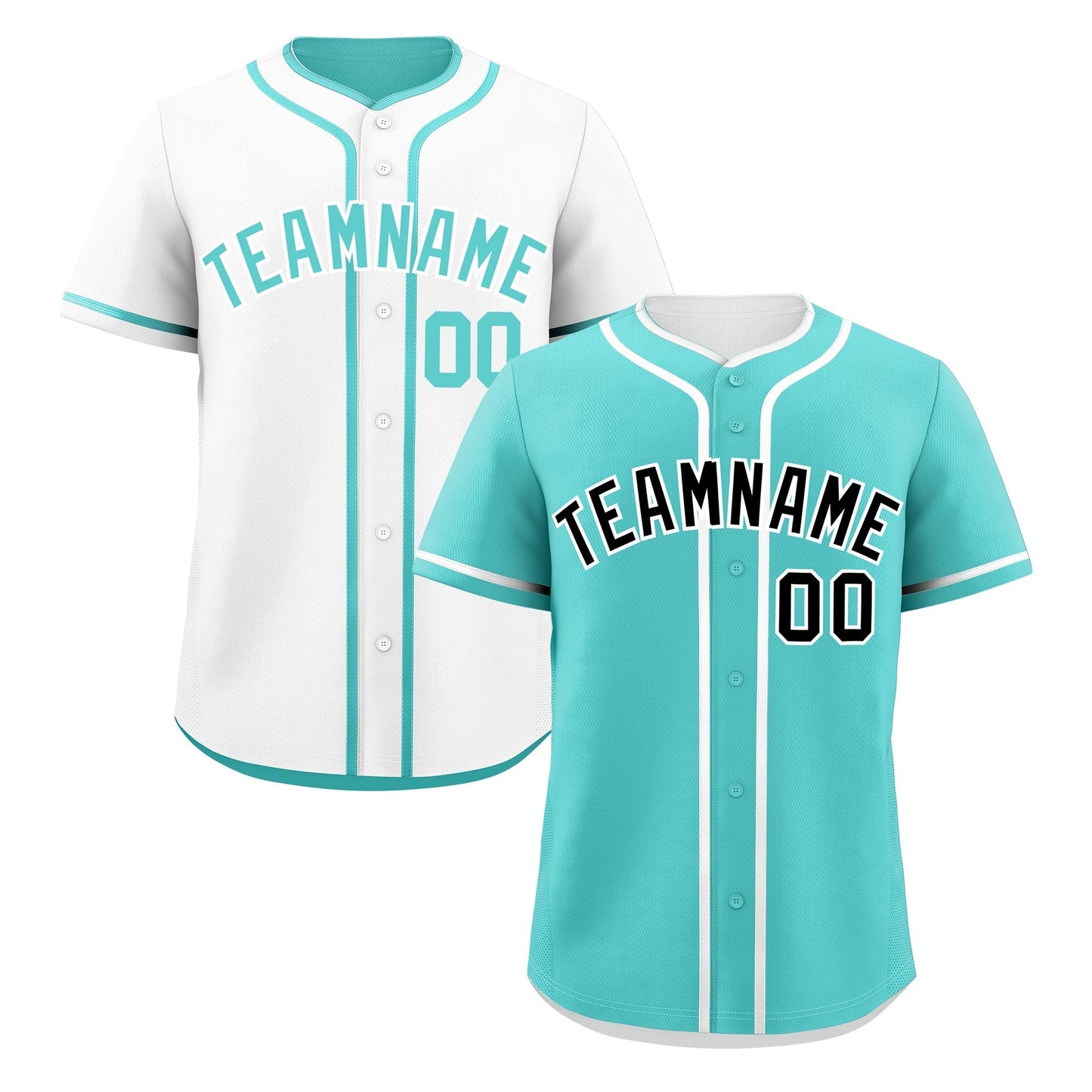 Custom Black White Reversible Baseball Jersey Classic Style Add Team Name & Player Number Moisture-Wicking