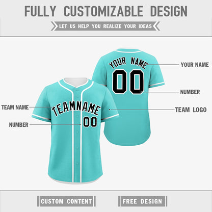 Custom Black White Reversible Baseball Jersey Classic Style Add Team Name & Player Number Moisture-Wicking