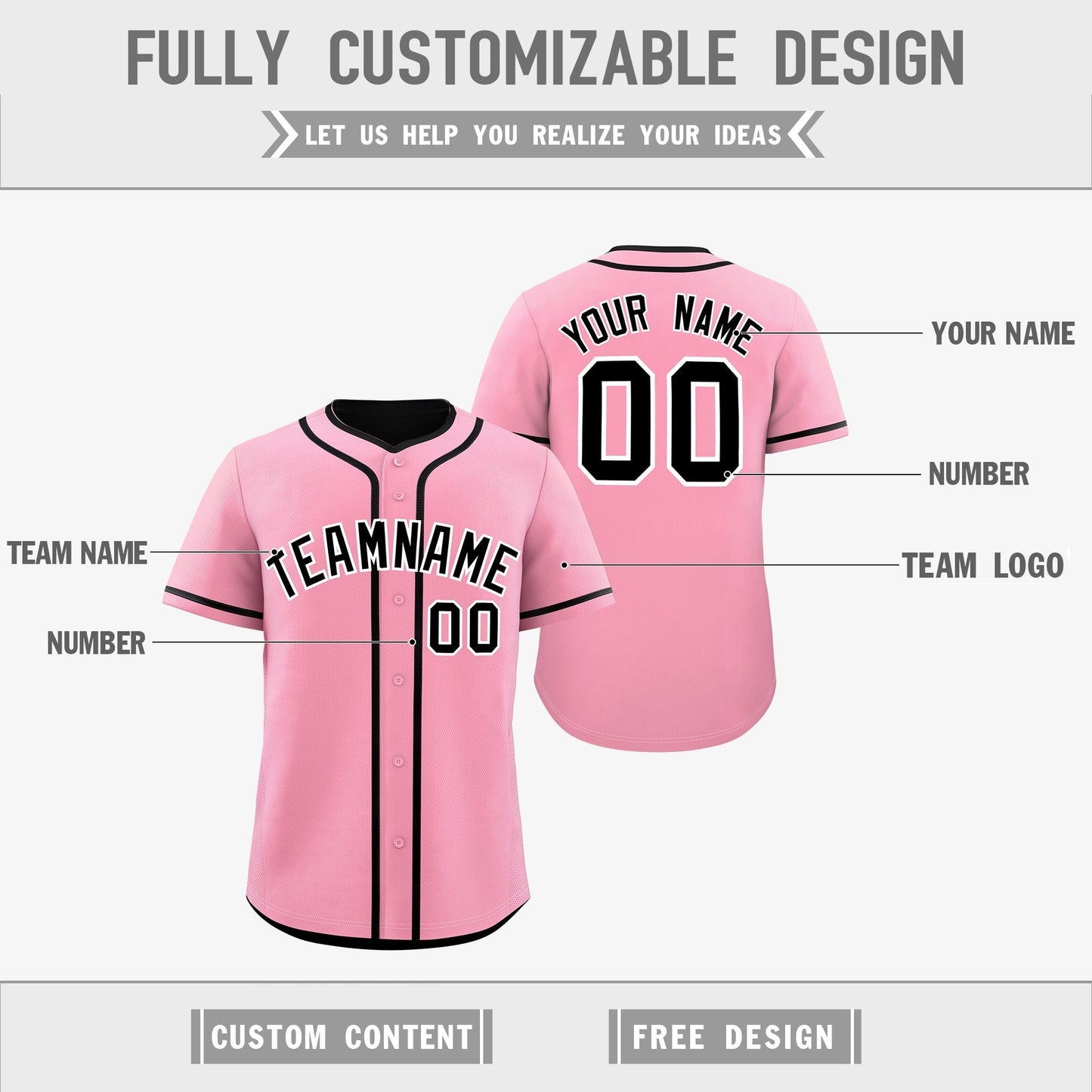 Custom Black White Reversible Baseball Jersey Classic Style For Youth Team Design Service