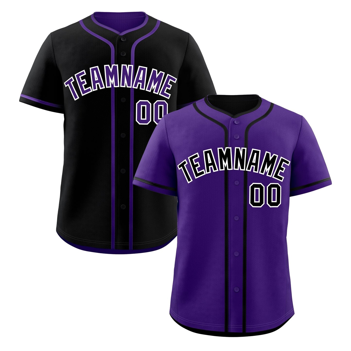 Custom Black White Reversible Baseball Jersey Classic Style For Youth Team Design Service