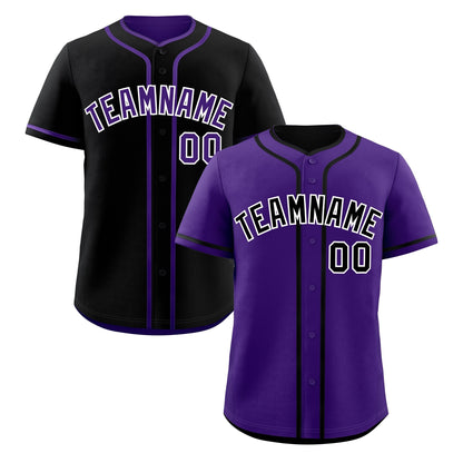 Custom Black White Reversible Baseball Jersey Classic Style For Youth Team Design Service