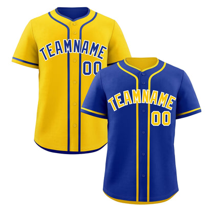 Custom Gold White Reversible Baseball Jersey Classic Style For Youth Team Design Service