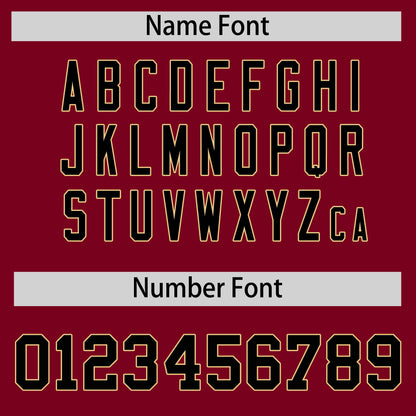 Custom Crimson Black Reversible Baseball Jersey Classic Style Add Team Name & Player Number Moisture-Wicking