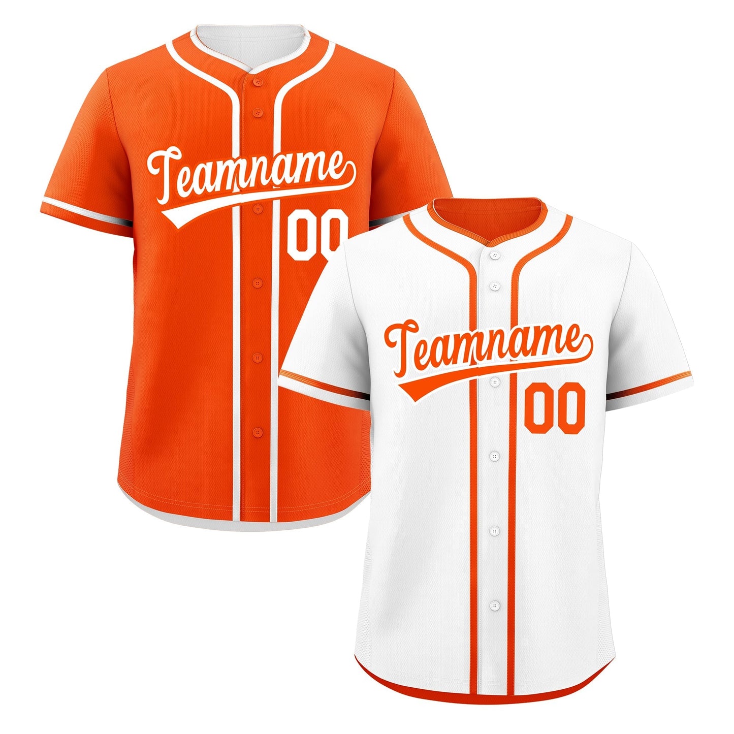Custom Orange Reversible Baseball Jersey Classic Style For Youth Team Design Service