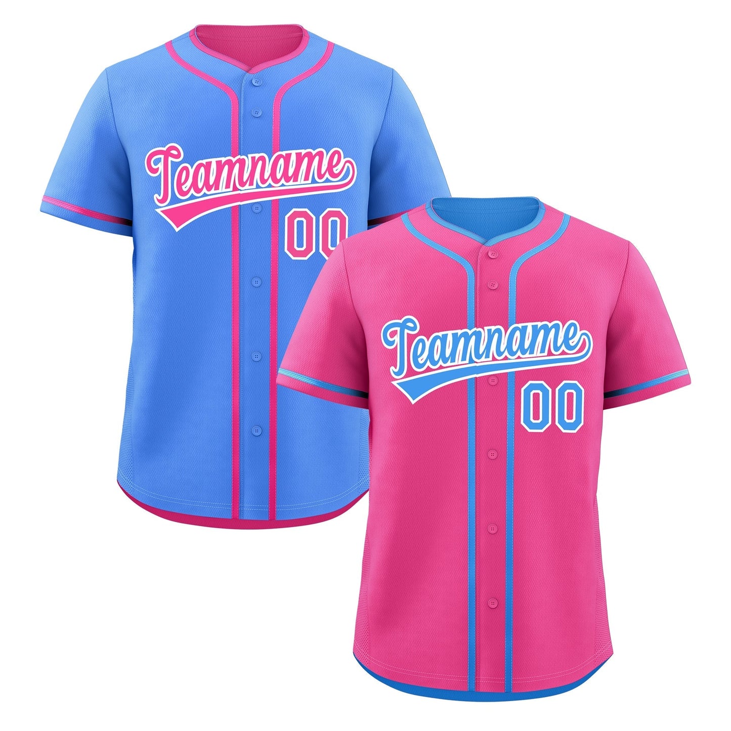 Custom Powder Blue White Reversible Baseball Jersey Classic Style For Youth Team Design Service