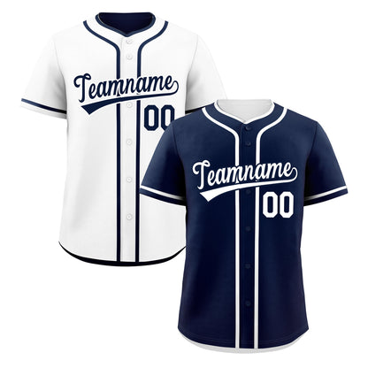 Custom White Reversible Baseball Jersey Classic Style For Youth Team Design Service