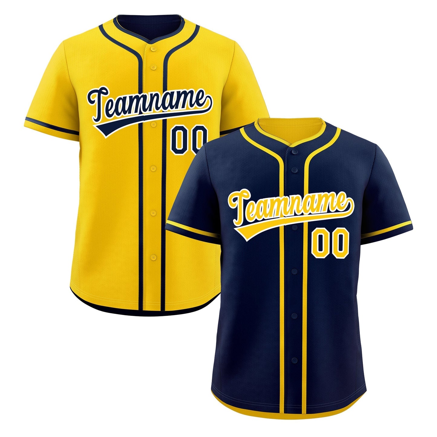 Custom Gold White Reversible Baseball Jersey Classic Style Add Team Name & Player Number Moisture-Wicking