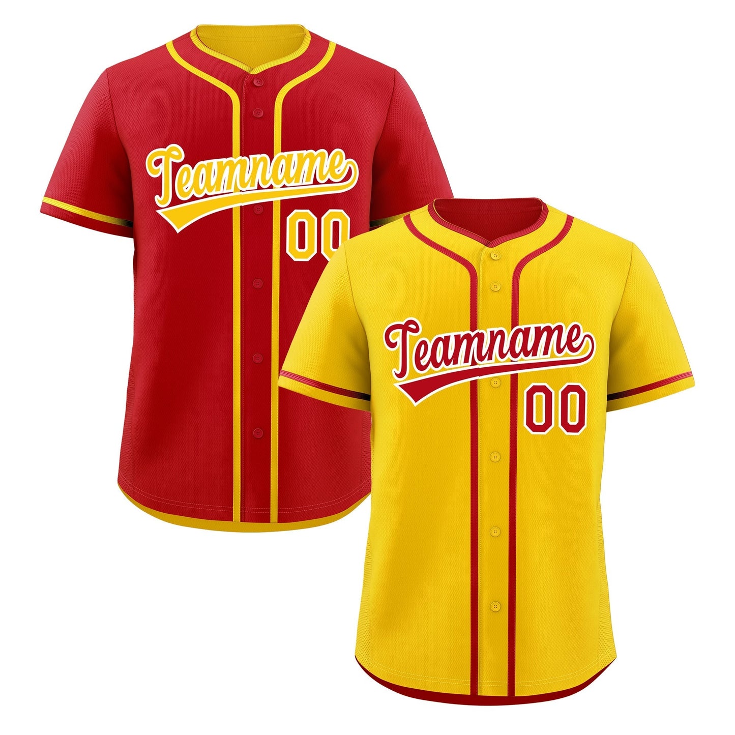 Custom Red White Reversible Baseball Jersey Classic Style For Youth Team Design Service