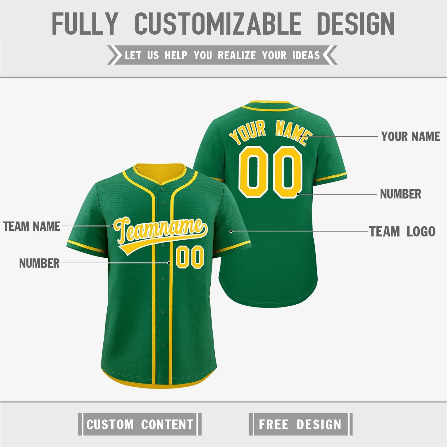 Custom Gold White Reversible Baseball Jersey Classic Style For Youth Team Design Service