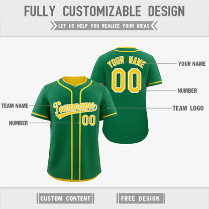Custom Gold White Reversible Baseball Jersey Classic Style For Youth Team Design Service