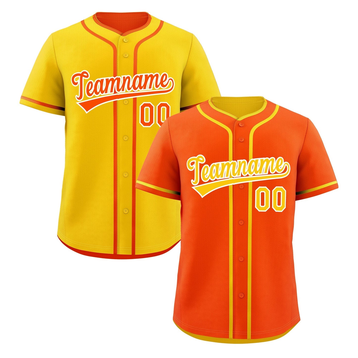 Custom Gold White Reversible Baseball Jersey Classic Style Add Team Name & Player Number Moisture-Wicking