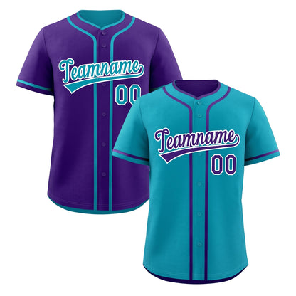 Custom Purple White Reversible Baseball Jersey Classic Style For Youth Team Design Service