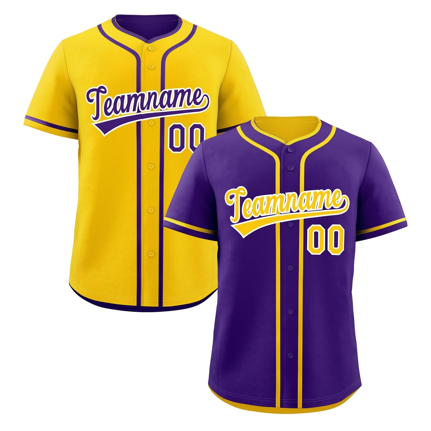 Custom Gold White Reversible Baseball Jersey Classic Style For Youth Team Design Service