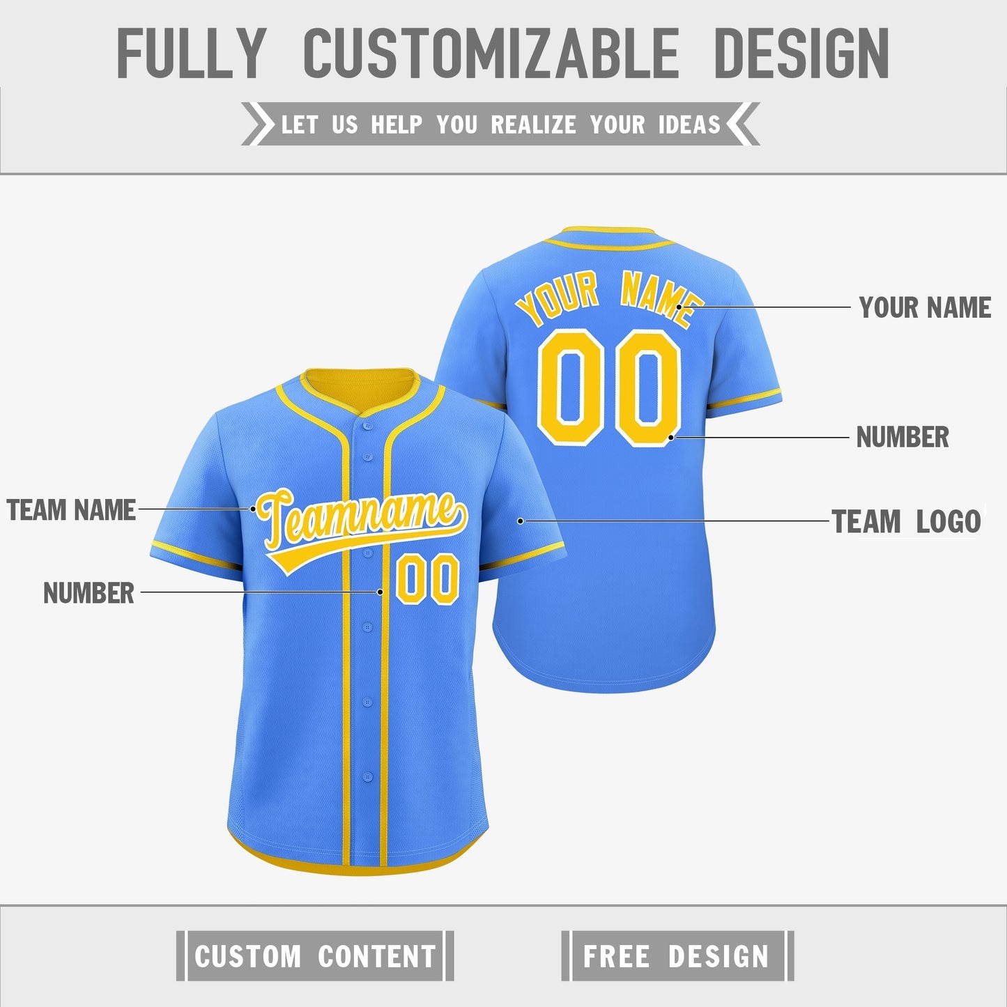 Custom Gold White Reversible Baseball Jersey Classic Style For Youth Team Design Service