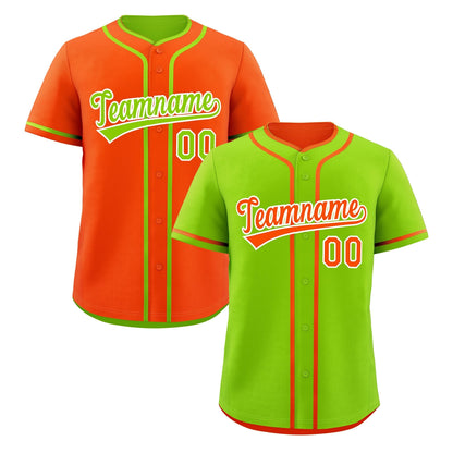Custom Orange White Reversible Baseball Jersey Classic Style Add Team Name & Player Number Moisture-Wicking