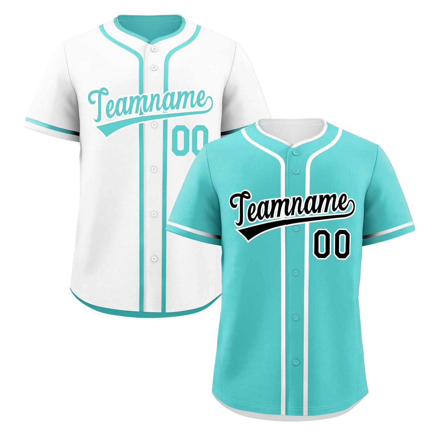 Custom Black White Reversible Baseball Jersey Classic Style Add Team Name & Player Number Moisture-Wicking