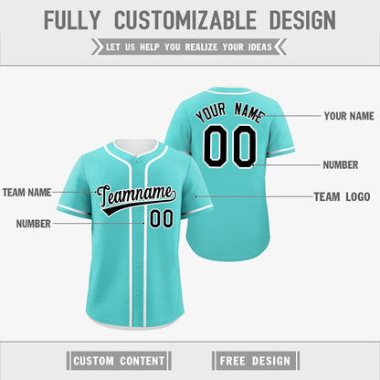 Custom Black White Reversible Baseball Jersey Classic Style Add Team Name & Player Number Moisture-Wicking