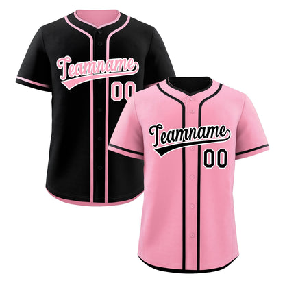Custom Black White Reversible Baseball Jersey Classic Style For Youth Team Design Service