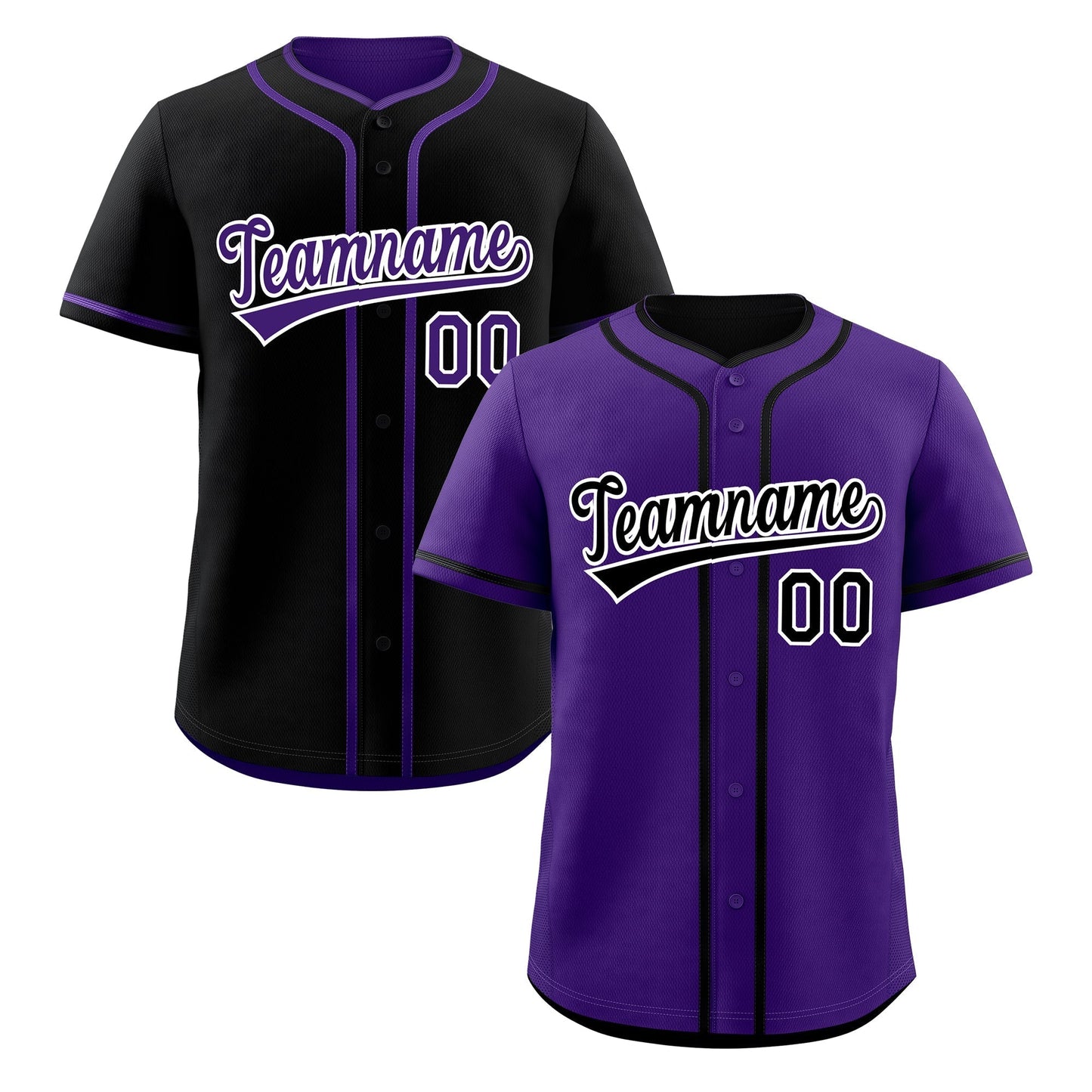 Custom Black White Reversible Baseball Jersey Classic Style For Youth Team Design Service