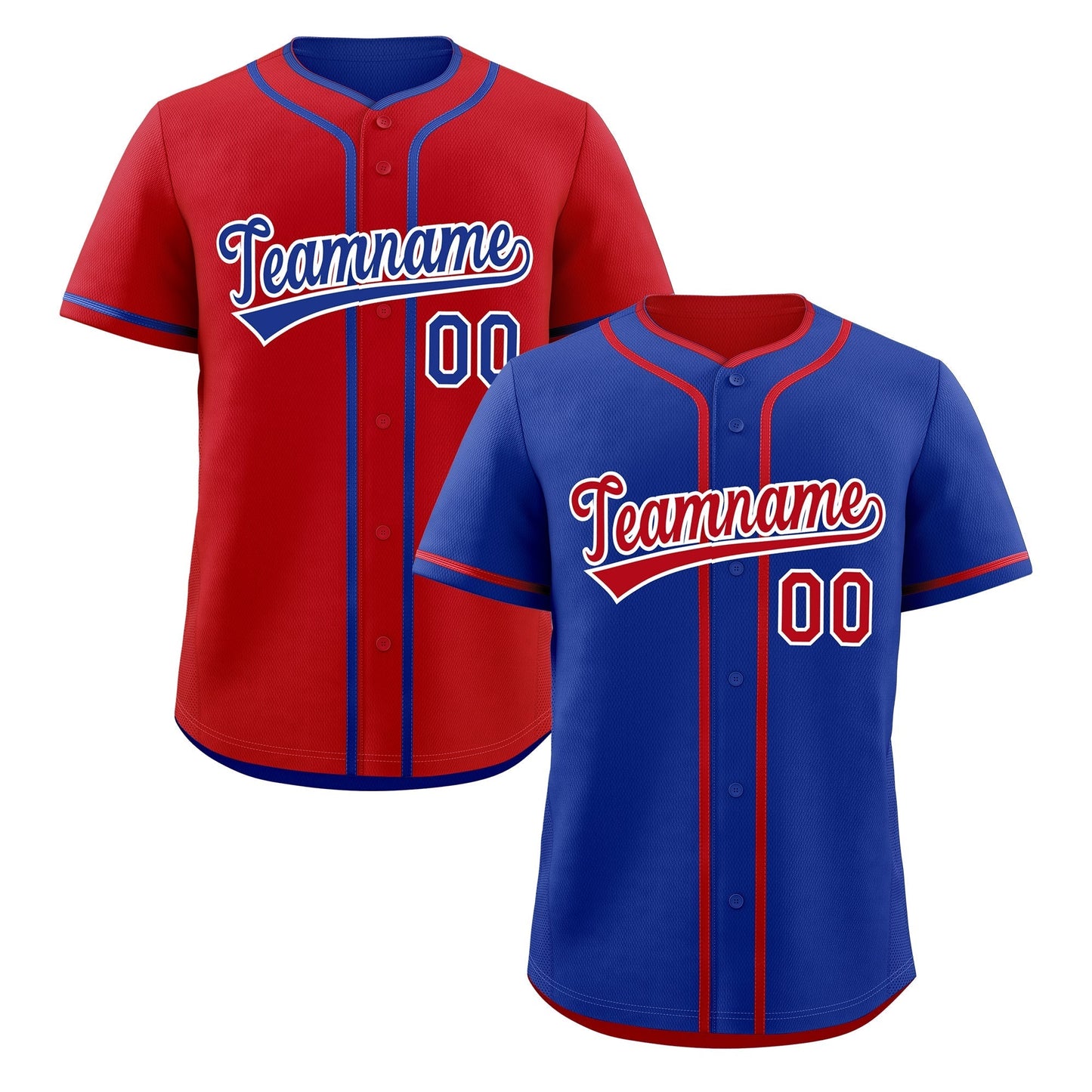 Custom Red White Reversible Baseball Jersey Classic Style Add Team Name & Player Number Moisture-Wicking