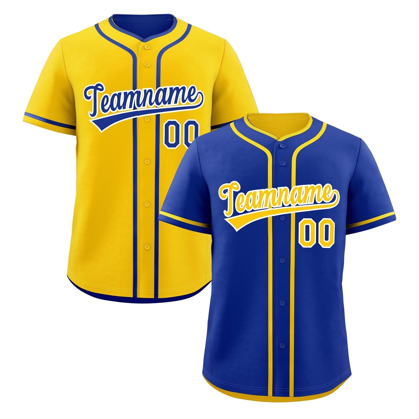 Custom Gold White Reversible Baseball Jersey Classic Style For Youth Team Design Service