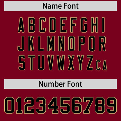 Custom Crimson Black Reversible Baseball Jersey Classic Style Add Team Name & Player Number Moisture-Wicking