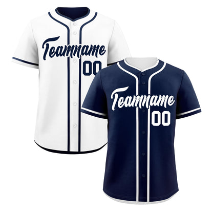 Custom White Reversible Baseball Jersey Classic Style For Youth Team Design Service